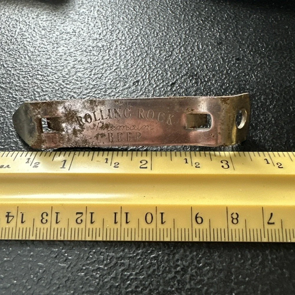 Vintage Bottle Opener Rolling‎ Rock Premium Beer Can & bottle Opener Metal